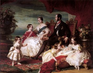 Victoria und Albert und die fünf ältesten Kinder. Gemälde von Franz Xaver Winterhalter, 1846